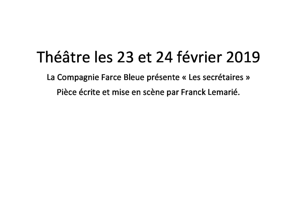 Théâtre à la salle des fêtes Théâtre à la salle des fêtes
