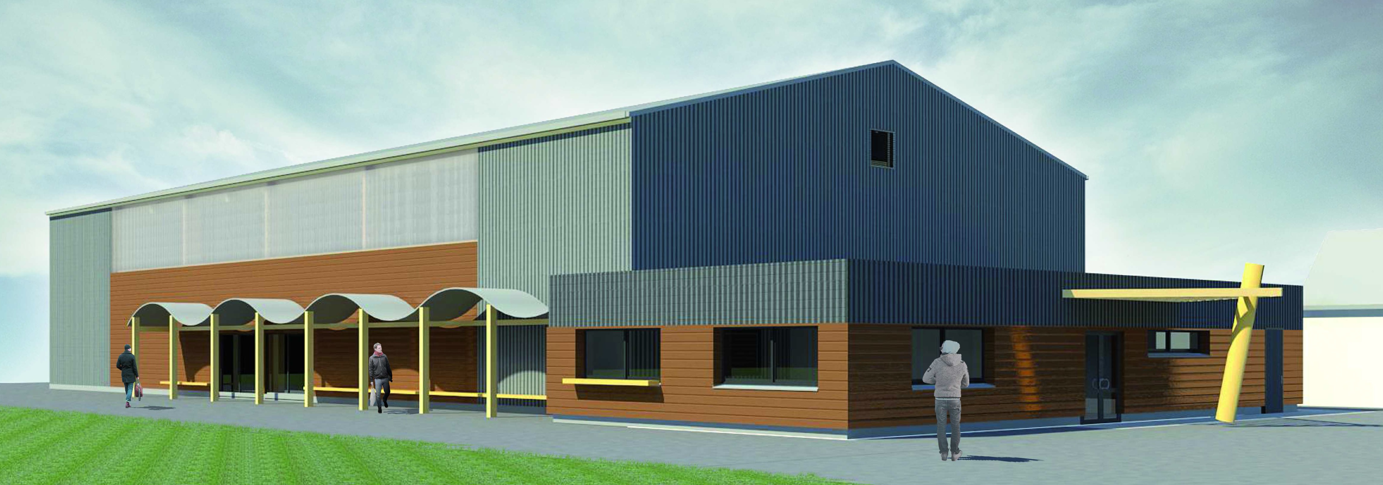 Début de la construction de la salle de sport