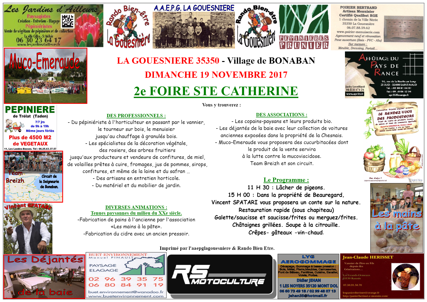 Foire Sainte Catherine le 19 novembre 2017