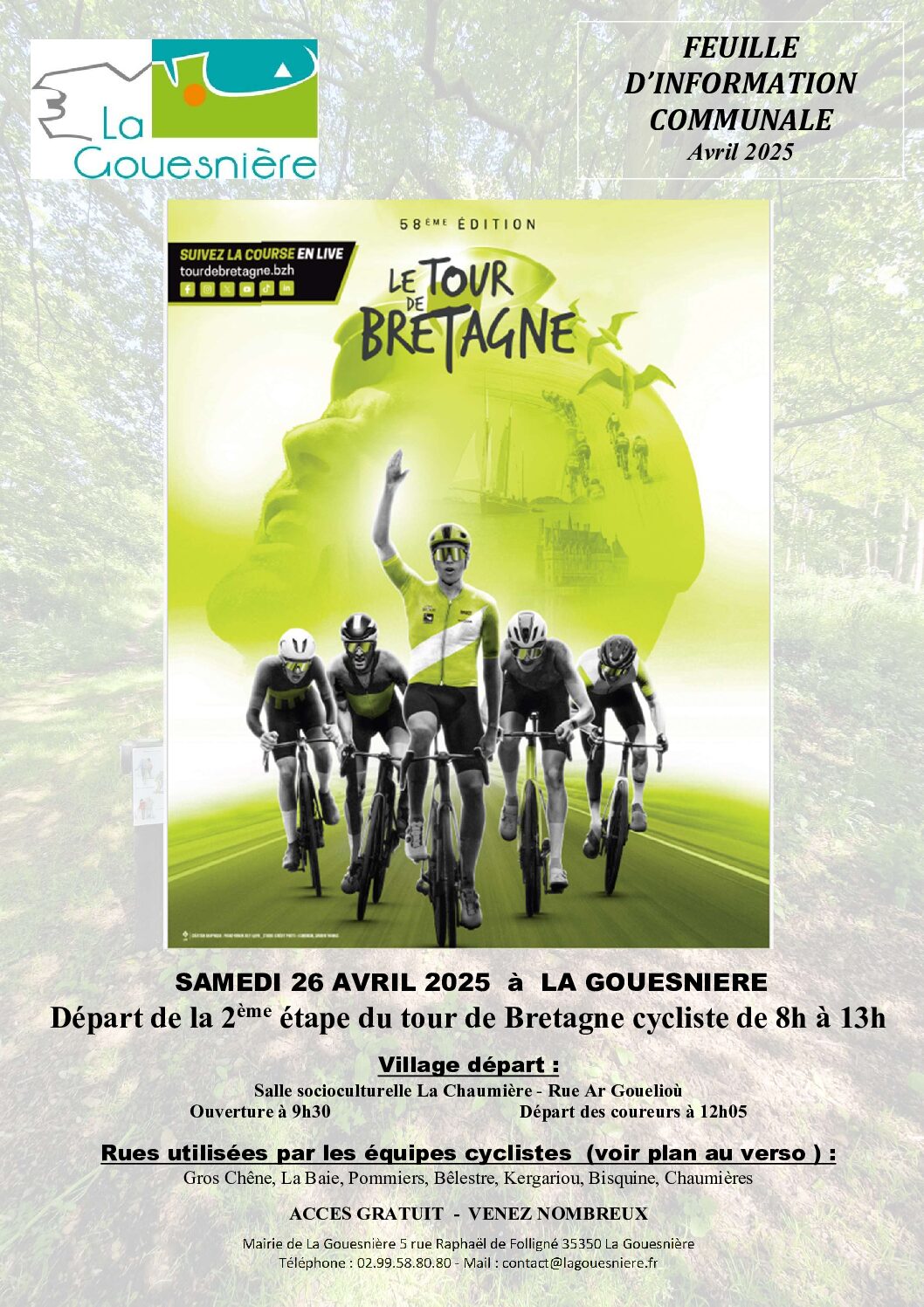 LE TOUR DE BRETAGNE A LA GOUESNIERE 26 AVRIL 2025