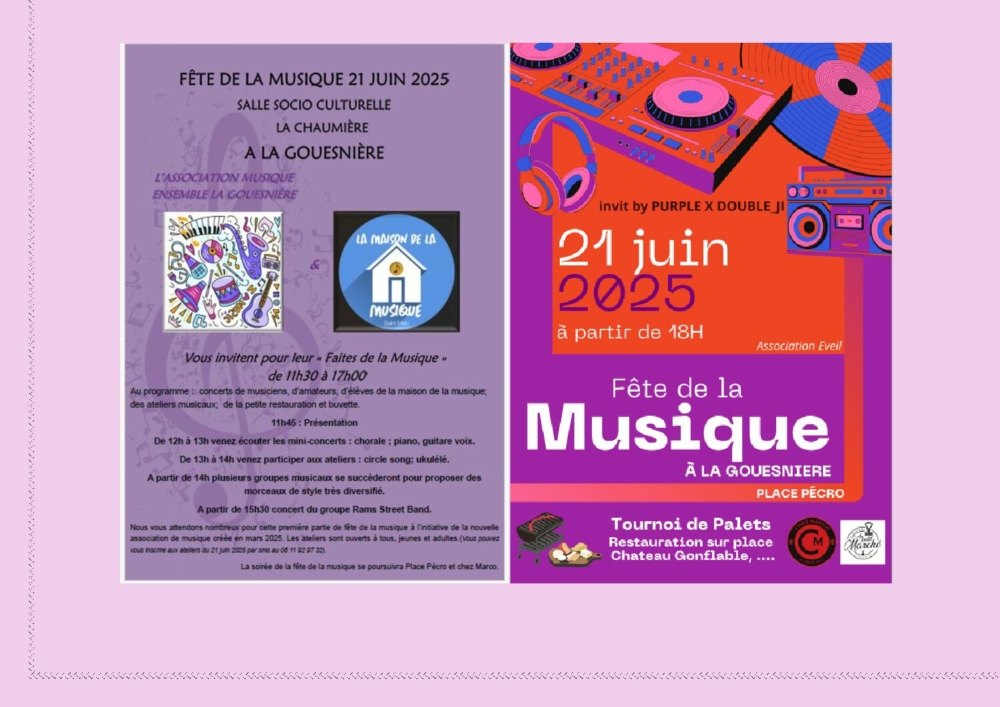 FETE DE LA MUSIQUE FETE DE LA MUSIQUE