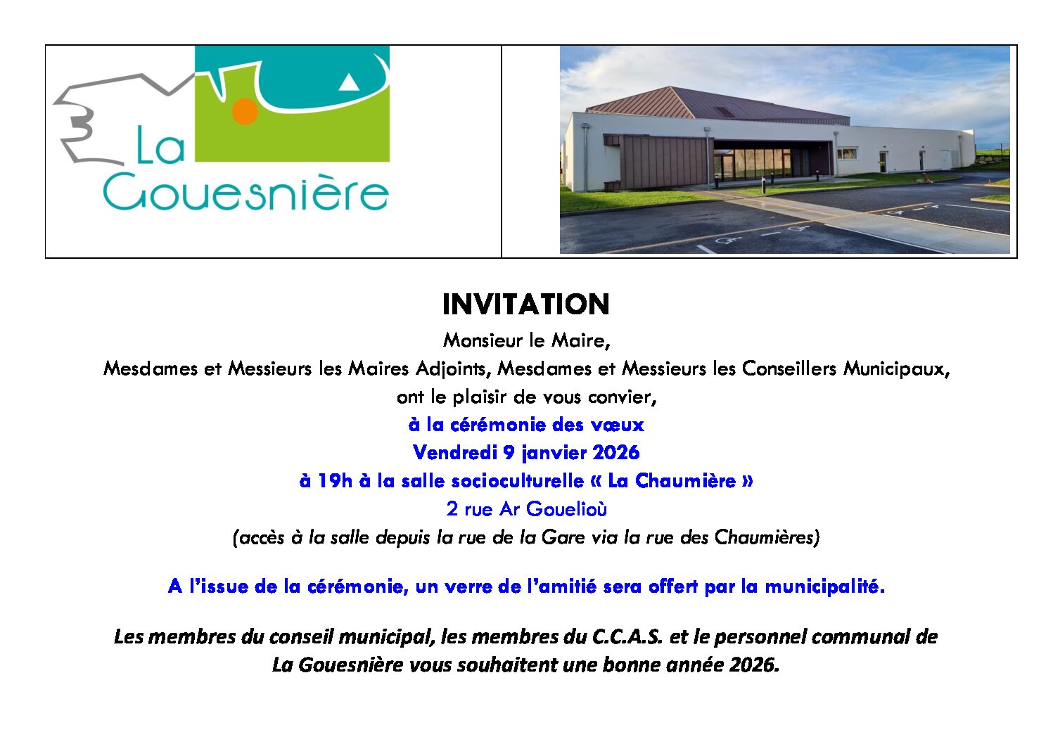 CEREMONIE DES VOEUX 2026