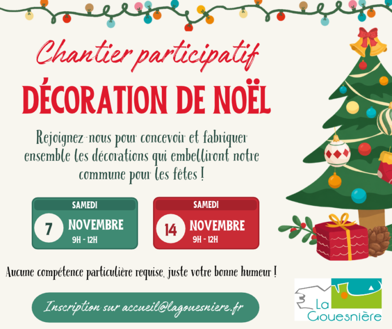 Chantier participatif :  décorations de Noël !